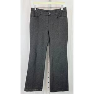 J. JILL Size M Ponte Boot Cut Pull On Pants Flat Front Seamed Heather Gray